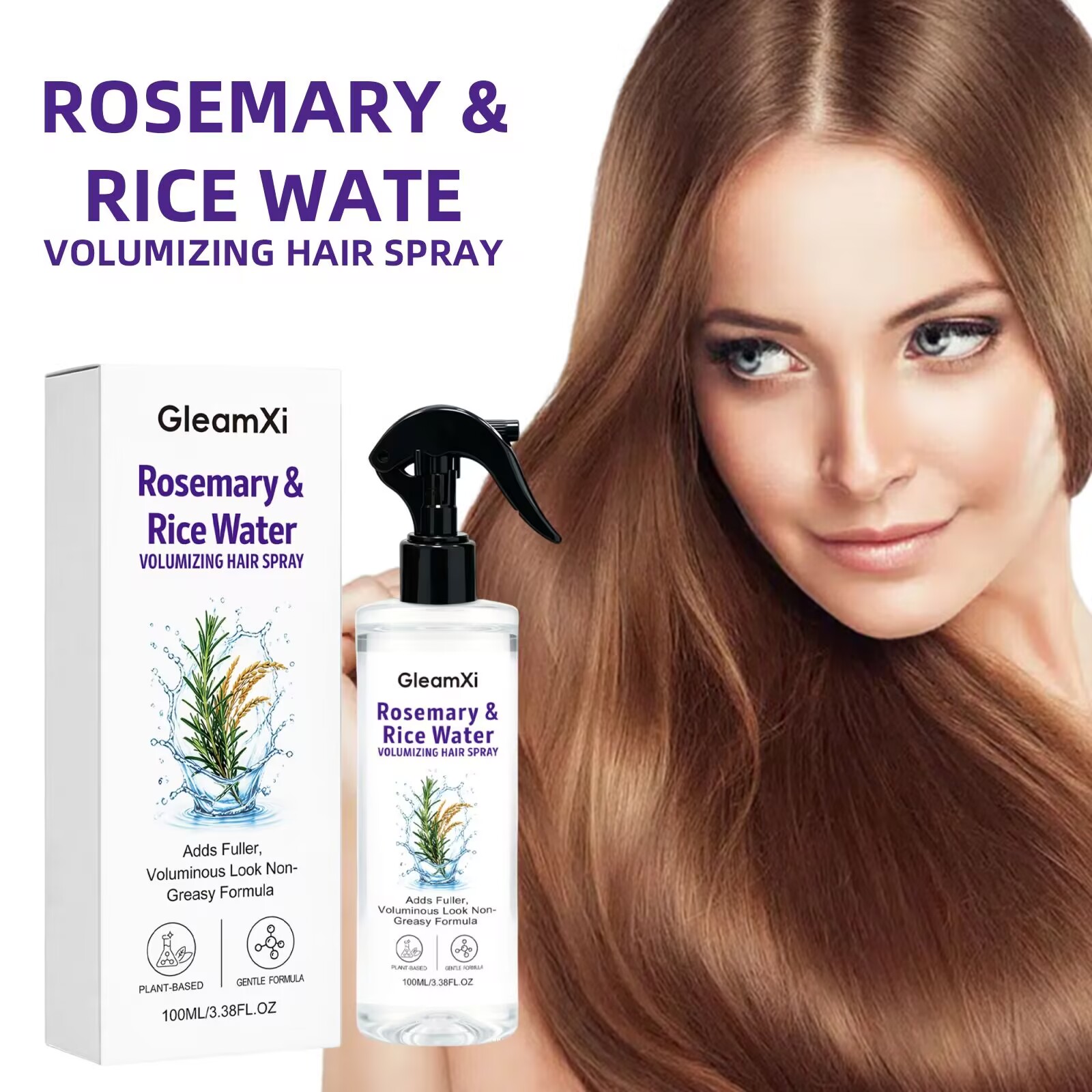 Hair Care With Rice Water - Semprotan Rambut Air Beras Rosemary, Kondisioner