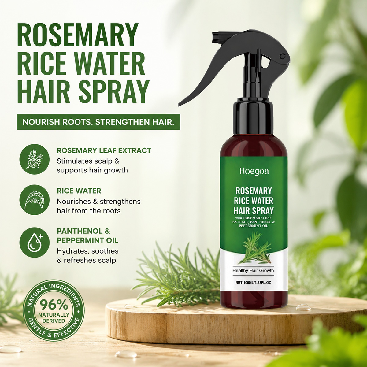 Semprotan Rambut Air Beras Ros - Hair Care With Rice Water ulasan dan harga