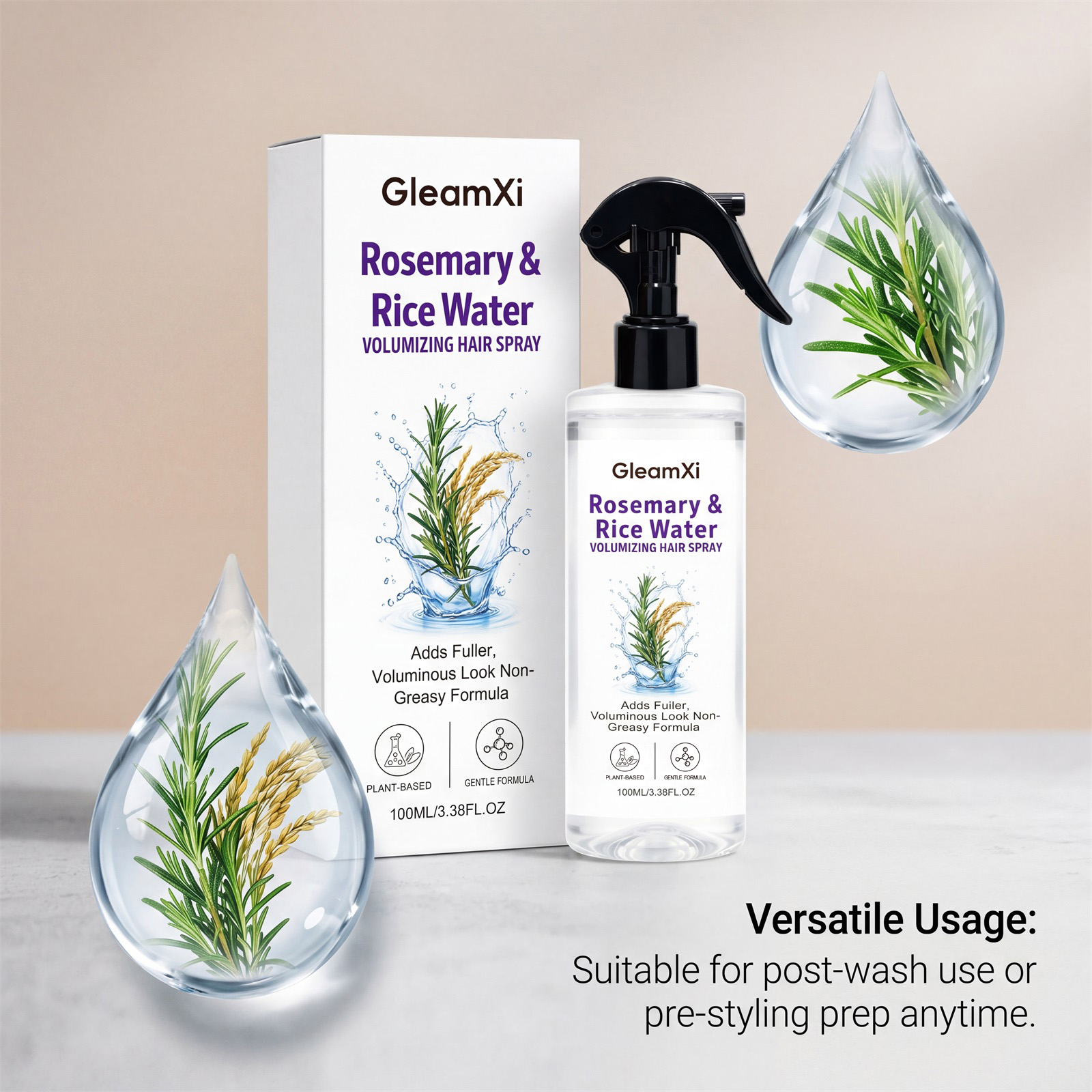 Semprotan Perawatan Rambut Air - Hair Care With Rice Water ulasan dan harga