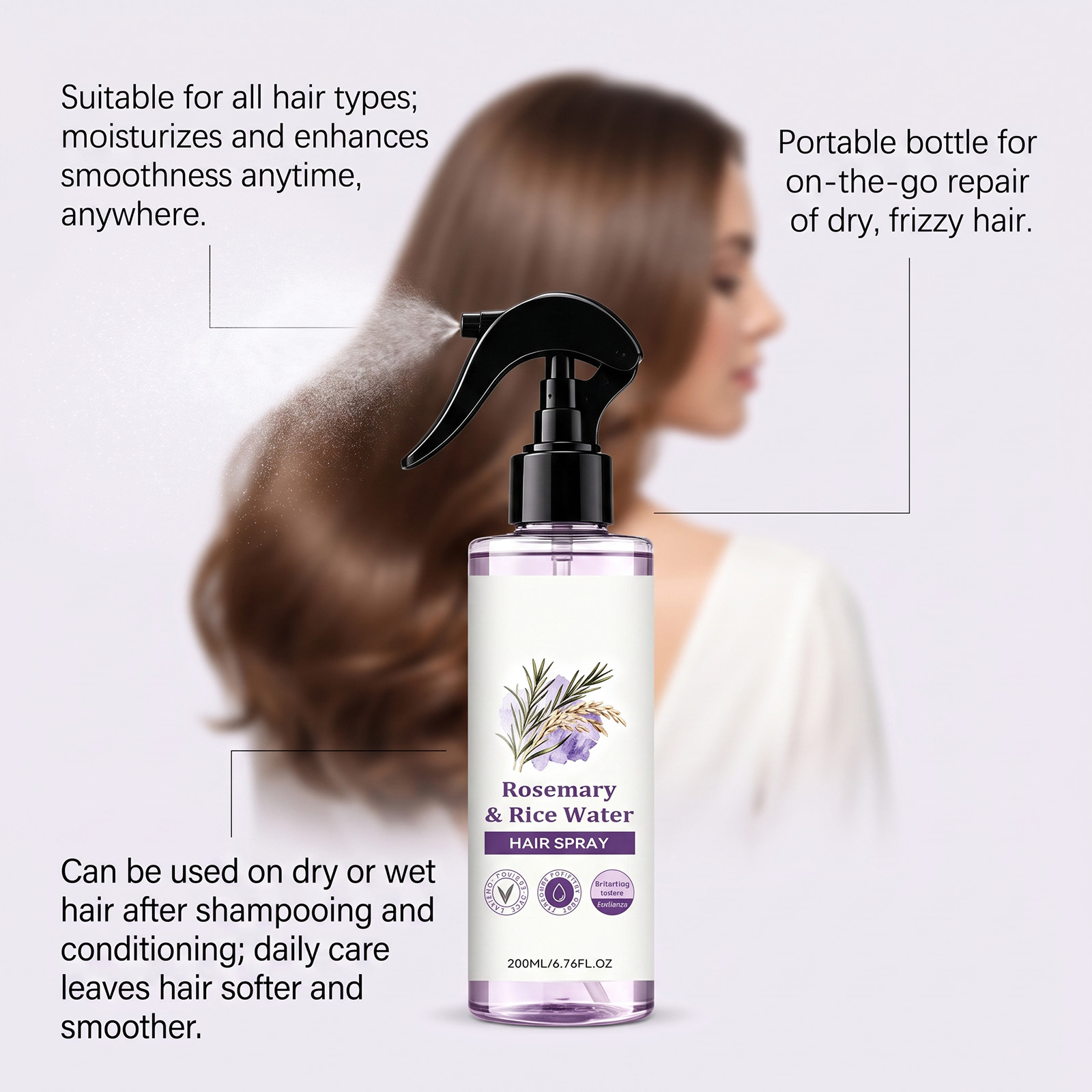 Rosemary Rice Water Hair Mist  - Hair Care With Rice Water ulasan dan harga