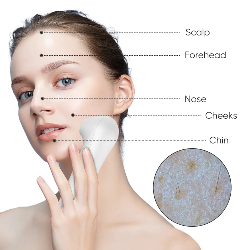 Alat Pemindai Kulit Wajah Derm - Hair Care Homemade ulasan dan harga