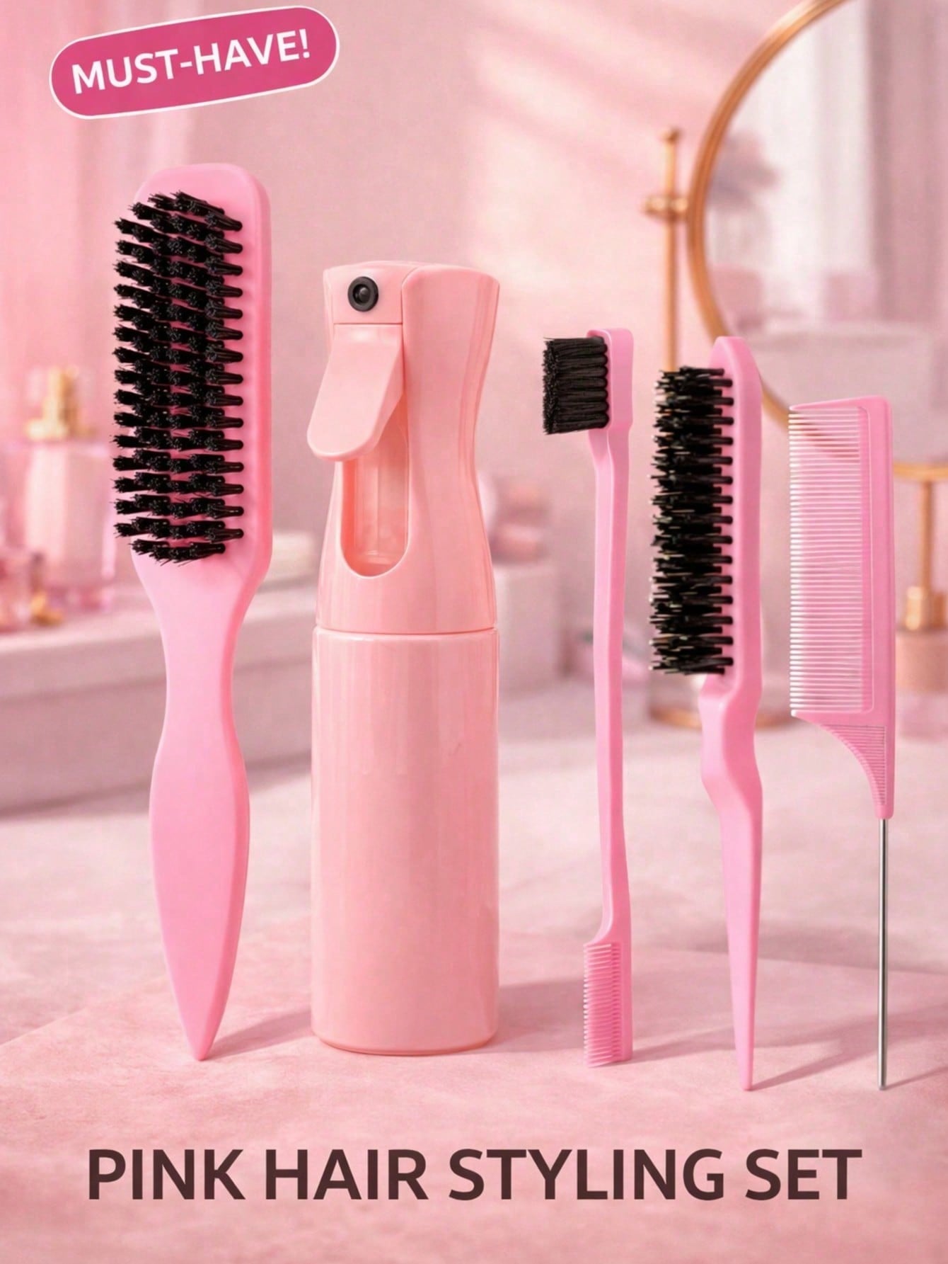 5pcs Set Sisir & Sikat Rambut  - Hair Care Homemade ulasan dan harga